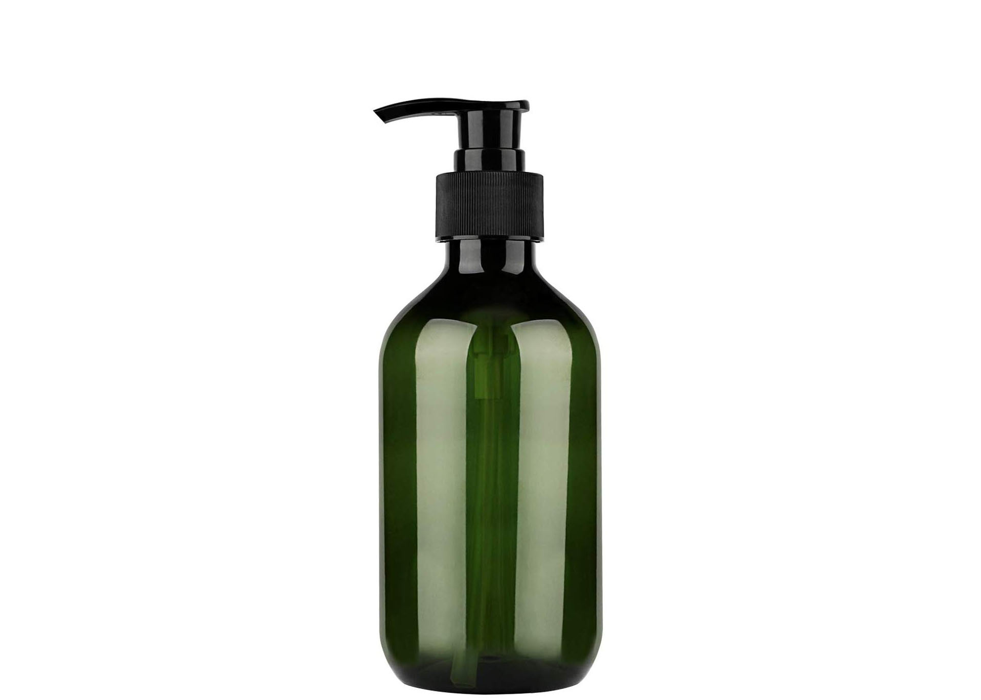 Botella del jabón de la loción que hace espuma de la bomba de la presión plástica verde redonda de la botella