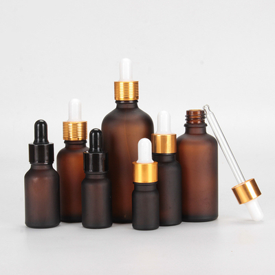 20g / 30g / 50g botella de vidrio de aceite esencial cosmético suave / congelado / pintado con spray logotipo personalizado