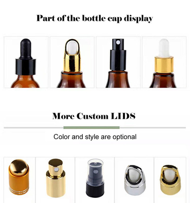 20g / 30g / 50g botella de vidrio de aceite esencial cosmético suave / congelado / pintado con spray logotipo personalizado