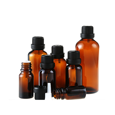 Logotipo modificado para requisitos particulares botella de cristal del aceite esencial cosmético negro 1000pcs