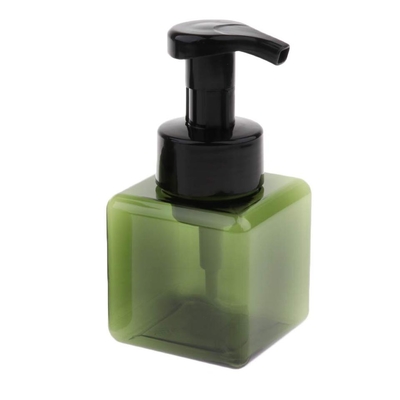 Embalaje de champú PETG de plástico vacío y transparente de color ámbar