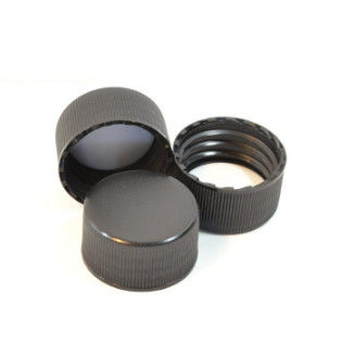 20mm 24mm 28mm Black Ribbed Smooth  Plastic Screw Cap Induction Sealing Gasket or Pressure Sensitive Sealing Gasket
