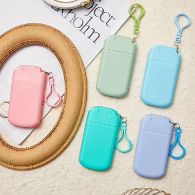 Personalizado en color y capacidad de tarjeta PETG botella fácil de llevar para el perfume