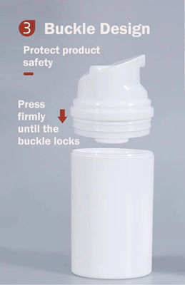 Botella de loción de vacío sin aire de 50 ml Personalización Impresión a color Diseño de cuidado de la piel Cosméticos