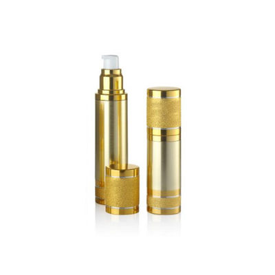 Lujo anodizado de aluminio bomba sin aire botella botella vacía cosmética vacío Premium cuidado de la piel contenedor de suero de capacidad múltiple