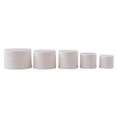 Jarrón de crema cosmética de plástico de 30 ml 50 ml 100 ml de ámbar negro Pp con tapa blanca y negra
