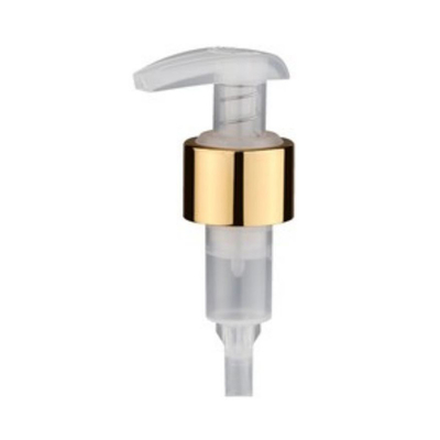 24/410 Botella de champú cosmético de loción de aluminio UV plata