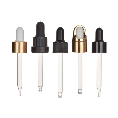 Cierre personalizado 18mm 20mm 24mm gotero de vidrio para botella de aceite esencial
