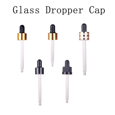 18mm 20mm 24mm Oro Plata Cerradura de vidrio Dropper para Botella de Aceite Esencial