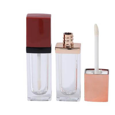 Tubo de lápiz labial con tapa de goma con cerradura de tornillo de plástico para recipiente cosmético