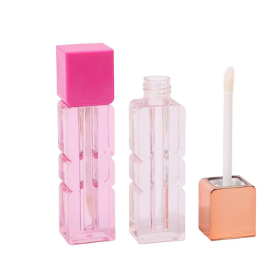 Tubo de lápiz labial con cerradura de tornillo de sello de goma Tubo de bálsamo labial de plástico para envases de recipientes cosméticos