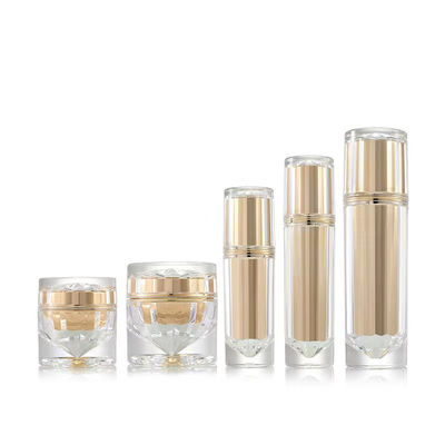 Botella acrílica cosmética para suero y loción con bomba sin aire de 1 oz