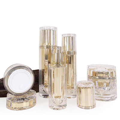 Botella acrílica cosmética para suero y loción con bomba sin aire de 1 oz