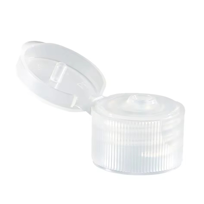 Botella de champú de tornillo tapa de plástico transparente con tapa de aluminio suave y tapa de empuje