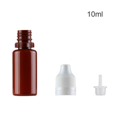 Botella de 10 ml con gotero para botellas de aceite de humo dentro del cierre de empuje y tira