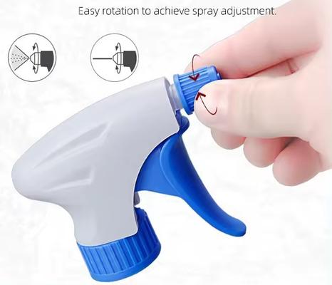 Sprayer de disparo de niebla de plástico de 28 mm con clip y boquilla ajustable para aplicaciones versátiles