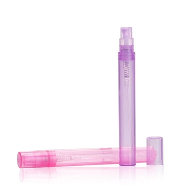 Botella de muestra de vidrio de perfume de 10 ml con bomba de spray de plástico a prueba de fugas Sí