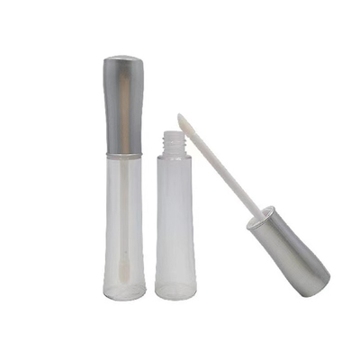 Tubos de brillo labial redondos con logotipo personalizado Embalaje vacío 6ml Tubos de brillo labial transparentes con varilla