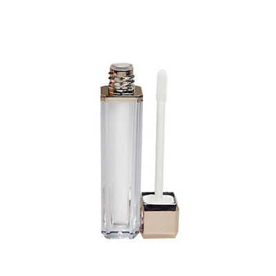 Gloss para labios hidratante Bálsamo labial tubo 4g boca vacía redonda tubo de lápiz labial con cerradura de tornillo de goma sello plástico