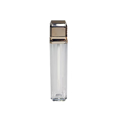 Gloss para labios hidratante Bálsamo labial tubo 4g boca vacía redonda tubo de lápiz labial con cerradura de tornillo de goma sello plástico