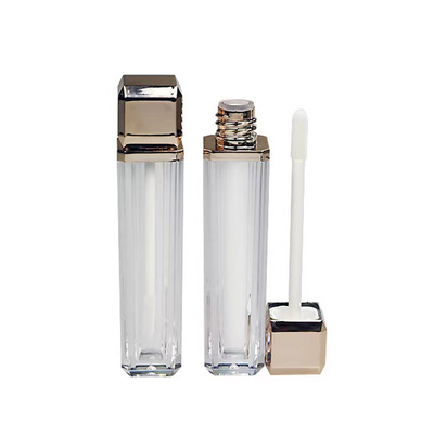 Gloss para labios hidratante Bálsamo labial tubo 4g boca vacía redonda tubo de lápiz labial con cerradura de tornillo de goma sello plástico