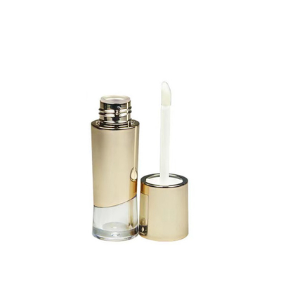 Impresión en pantalla Tubo de plástico con cabeza de cepillo para 5 ml de esmalte labial de color rojo de alto brillo