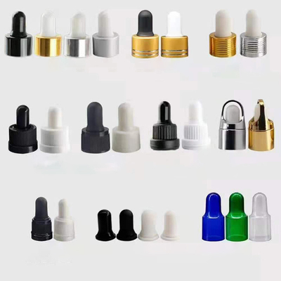 18mm 24mm PP de plástico de goteador con costillas para botellas de aceite esencial y versátil