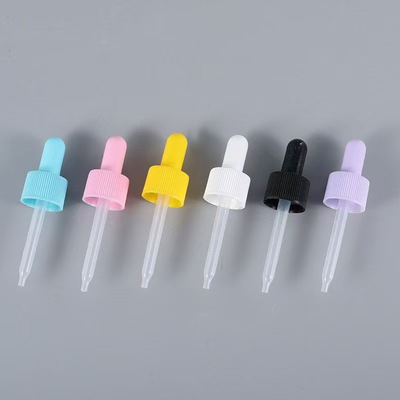 Color personalizado 18mm 24mm PP con costilla gotero de plástico con pipeta de plástico herramienta profesional de distribución de líquidos