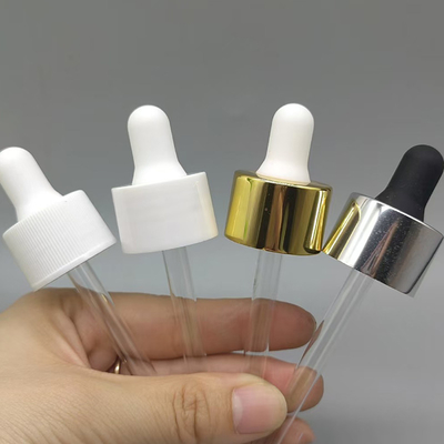 Color personalizado 18 mm 24 mm de aluminio de cierre de gotero de plástico para botella de aceite esencial