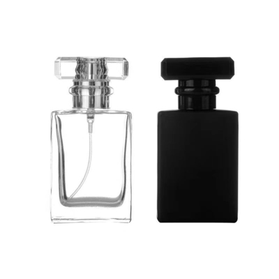 Matt Negro 30 ml 50 ml 100 ml Botella de vidrio de perfume de niebla