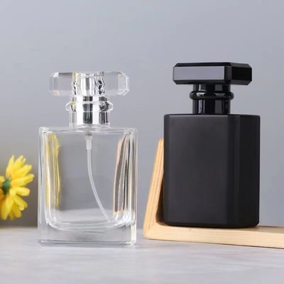 Matt Negro 30 ml 50 ml 100 ml Botella de vidrio de perfume de niebla