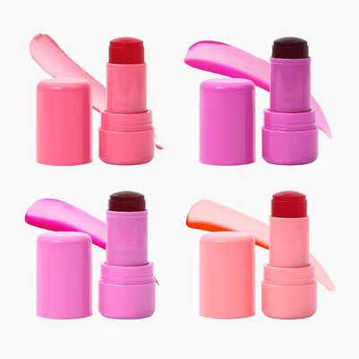 Tubo de bálsamo labial de plástico con tapa de tornillo fácil de transportar y sellar para envases de recipientes cosméticos