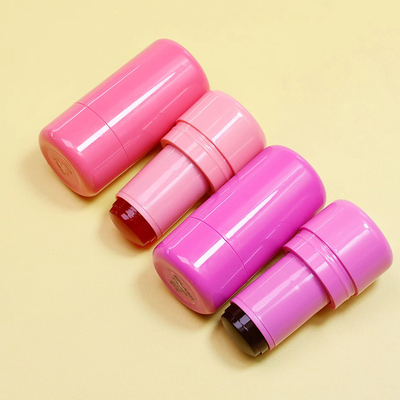 Tubo de bálsamo labial de plástico con tapa de tornillo fácil de transportar y sellar para envases de recipientes cosméticos