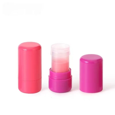 Estampado en caliente Manejo de la superficie 3G Boca vacía con bóveda Tubo de lápiz labial con cerradura de tornillo de sello de goma Plástico duradero