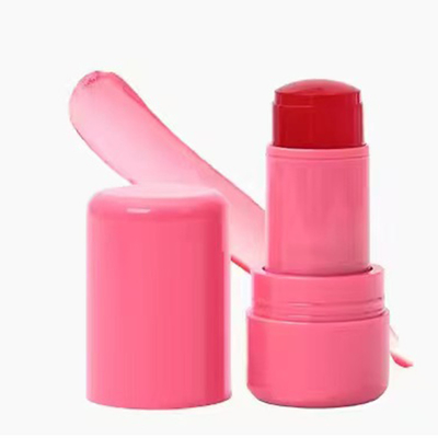Estampado en caliente Manejo de la superficie 3G Boca vacía con bóveda Tubo de lápiz labial con cerradura de tornillo de sello de goma Plástico duradero