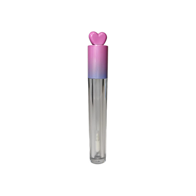 Tubo negro de brillo labial con cerradura de tapa de tornillo Caja negra con logotipo personalizado
