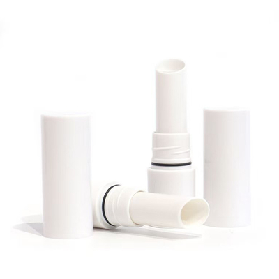 Tubo de lápiz labial metálico con pantalla de impresión Contenedor de brillo labial y cerradura de tubo de bálsamo de plástico