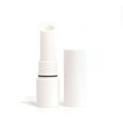 Tubo de lápiz labial metálico con pantalla de impresión Contenedor de brillo labial y cerradura de tubo de bálsamo de plástico
