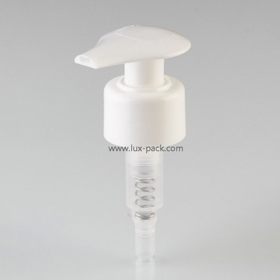 Bomba dispensadora de líquido de color personalizado de 24 mm y 28 mm, resorte interno, bomba de loción izquierda-derecha