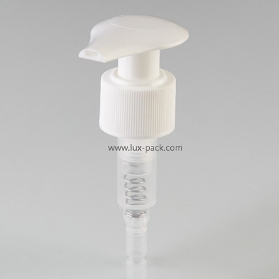 Bomba dispensadora de líquido de color personalizado de 24 mm y 28 mm, resorte interno, bomba de loción izquierda-derecha