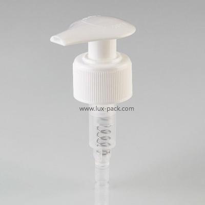 Bomba dispensadora de líquido de color personalizado de 24 mm y 28 mm, resorte interno, bomba de loción izquierda-derecha