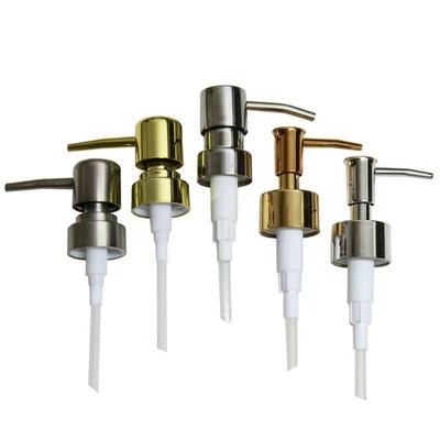 Dispensador de jabón de manos con bomba de loción de acero inoxidable de color personalizado de 28 mm