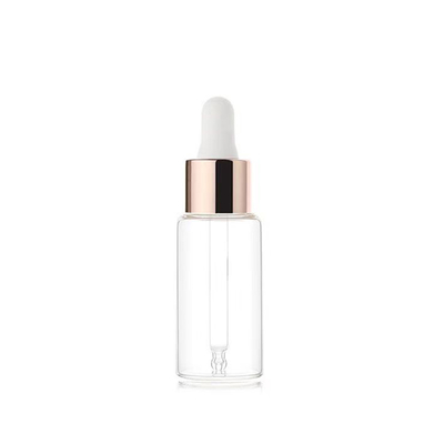 Botella de vidrio transparente para aceite esencial vacía de 5ml 10ml 15ml 20ml 30ml 50ml 100ml