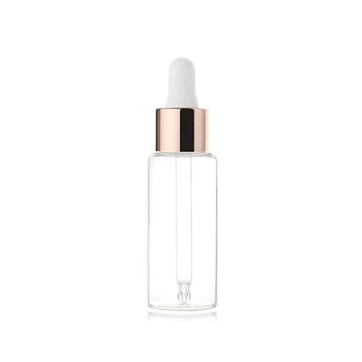 Botella de vidrio transparente para aceite esencial vacía de 5ml 10ml 15ml 20ml 30ml 50ml 100ml