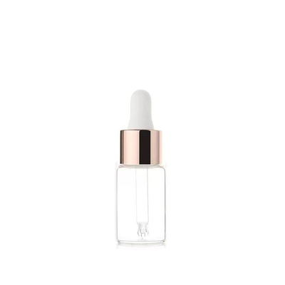 Botella de vidrio transparente para aceite esencial vacía de 5ml 10ml 15ml 20ml 30ml 50ml 100ml