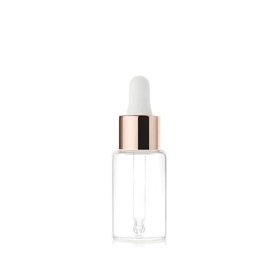 Botella de vidrio transparente para aceite esencial vacía de 5ml 10ml 15ml 20ml 30ml 50ml 100ml