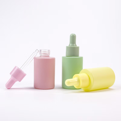 Botella de aceite esencial vacía de color personalizado con gotero negro 5ml 10ml 15ml 20ml 30ml 50ml 100ml