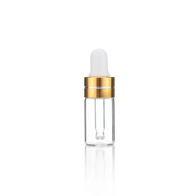 Botella de aceite esencial de 5 ml, 10 ml, 15 ml, 20 ml, 30 ml, 50 ml y 100 ml con color dorado transparente