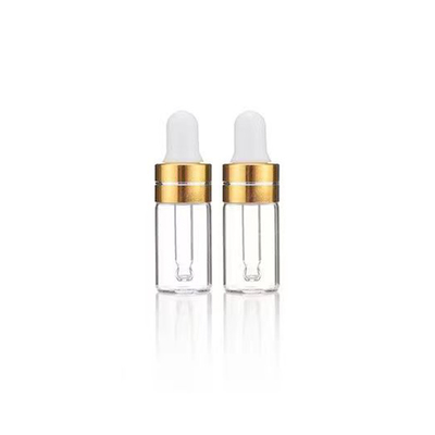 Botella de aceite esencial de 5 ml, 10 ml, 15 ml, 20 ml, 30 ml, 50 ml y 100 ml con color dorado transparente