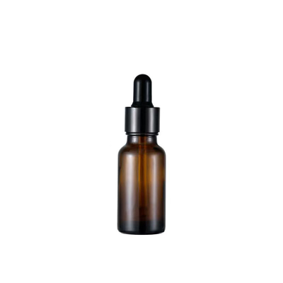Cierre del gotero Botella de aceite esencial de color marrón de 30 ml para aceites naturales